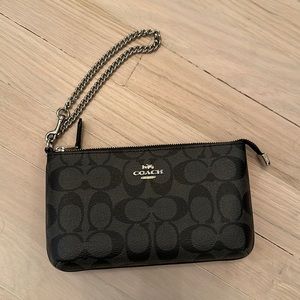 Coach Wristlet— NEW  Black and Silver